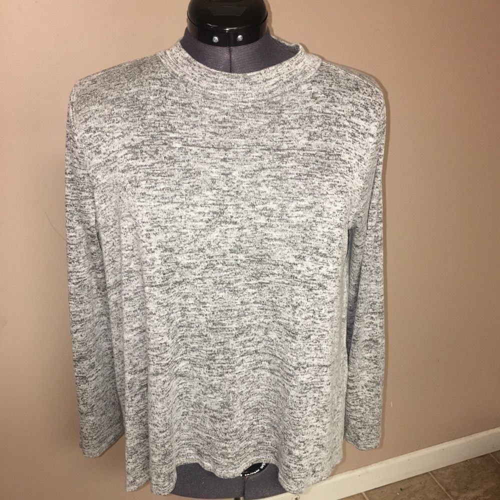 Sweattea’s By Pink Rose Gray Long Sleeve Top L